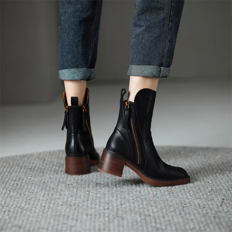 Jenna | Leather ankle boots